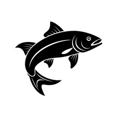 Silhouette a fish jumping out water animal