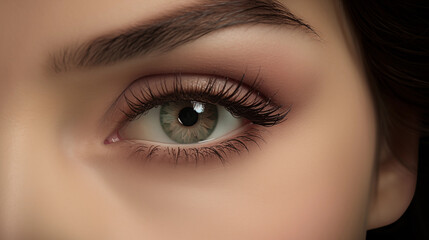 Obraz premium Hot, Stunning, Soft Natural Eye Glow Makeup with Natural Accent Shadow for 2025.