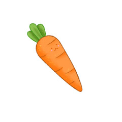 cutie face cartoon carrot 