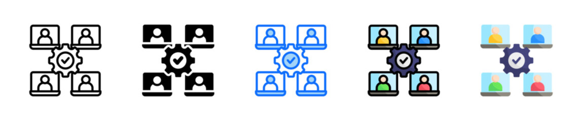 Collaborative Tools Icon Set Multiple Style Collection