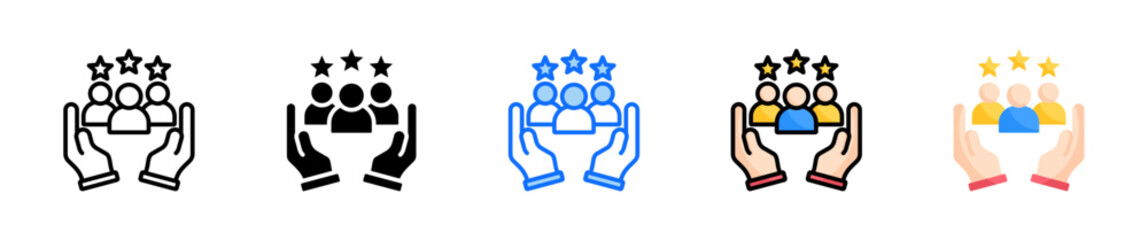 Leadership Skills Icon Set Multiple Style Collection