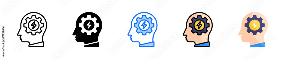 Poster conflict resolution techniques icon set multiple style collection