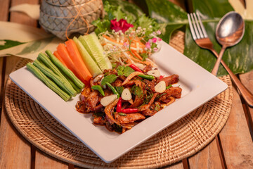 Delicious Thai food that is deliciously Thai.