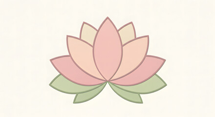 Abstract Lotus Flower Symbol for Calm and Focus