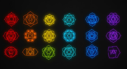  Chakra Symbols – Modern Abstract Version