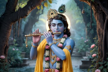 Obraz premium Lord Krishna Photo, Lord Krishna images, Lord Krishna Pics 