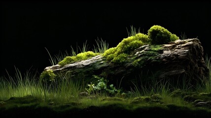 green moss on a tree