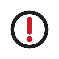attention logo icon illustration flat