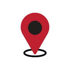 map pin logo icon illustration flat
