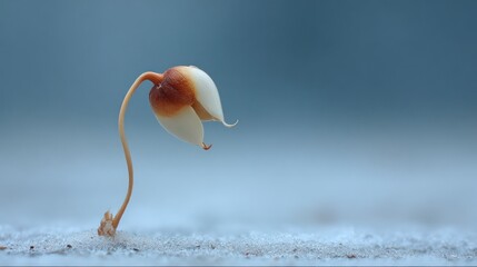 Delicate sprout in muted tones