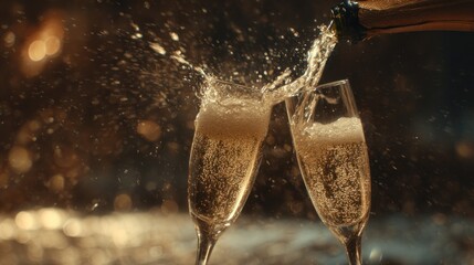 Champagne toasting