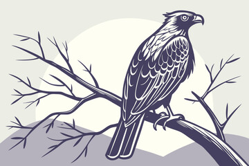 Obraz premium crow on a branch