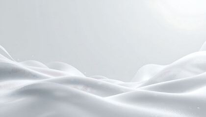 Fototapeta premium Abstract White Flowing Fabric Background with Soft Light and Elegant Style for Creative Design