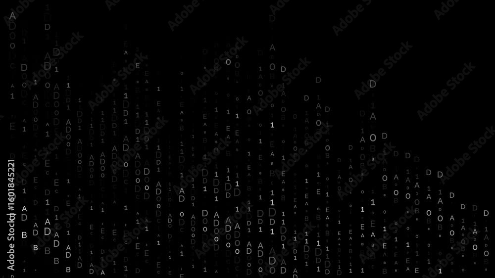 Poster abstract elements digital numbers background