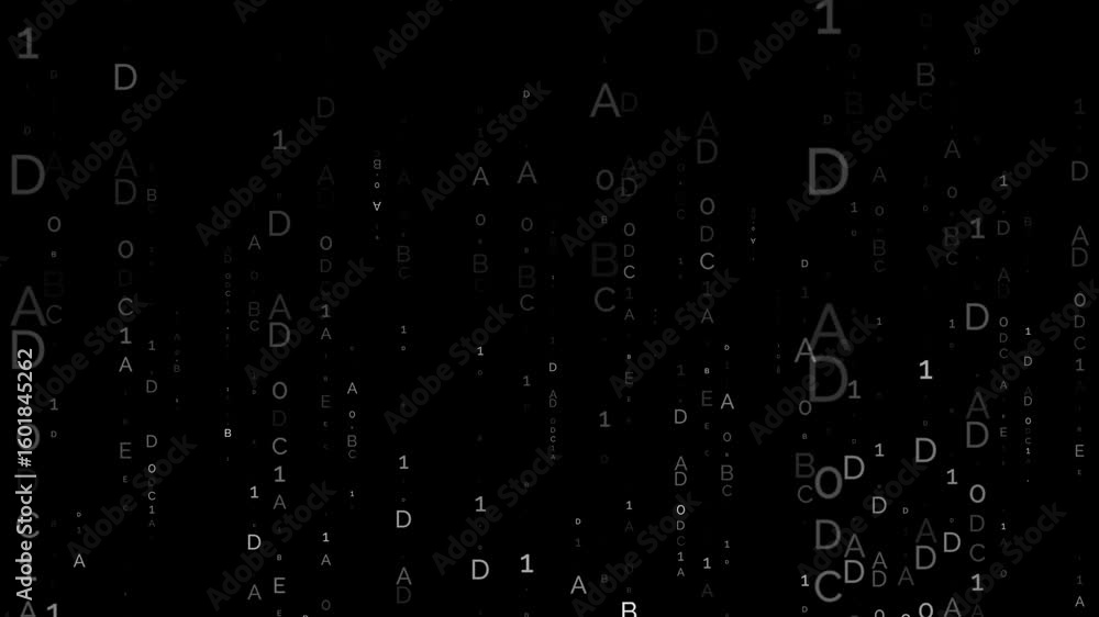Poster abstract elements digital numbers background