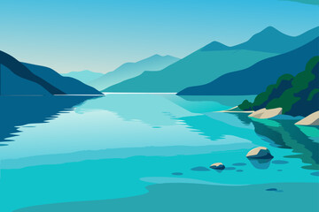 mountain lake in the mountains