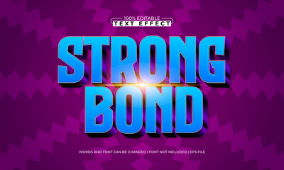 strong bond editable text effect with a super and hero text style