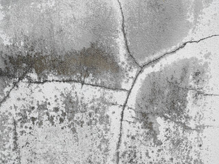 Crack wall texture background broken earthquake effect, whtie grey building cement damage pattern...