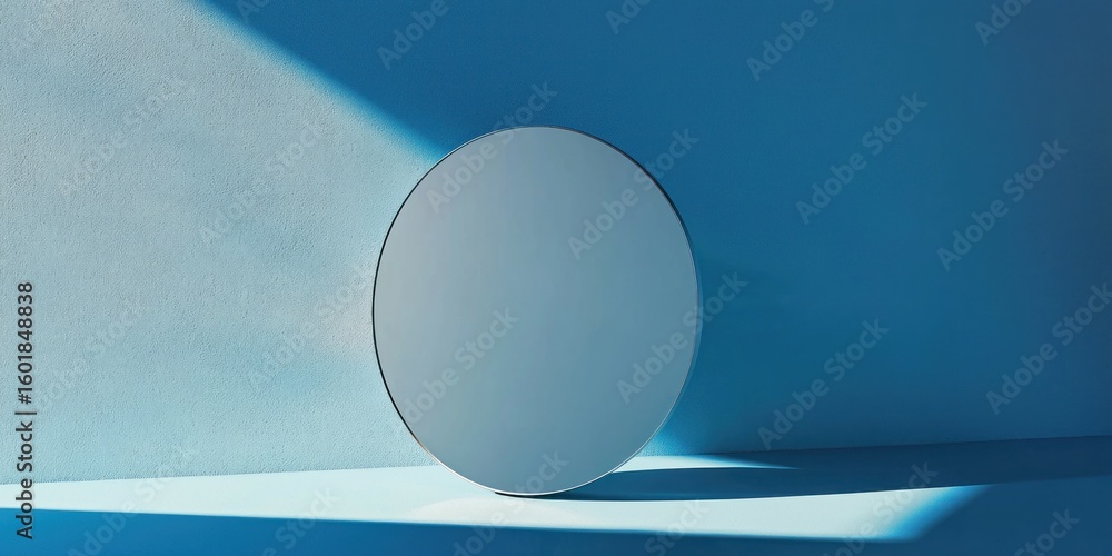 Aufkleber a minimalist mirror illusion where the reflection does not match the real-world objects