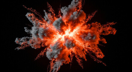 Stunning fire and smoke explosion background wallpaper for graphic design and visual effects media use