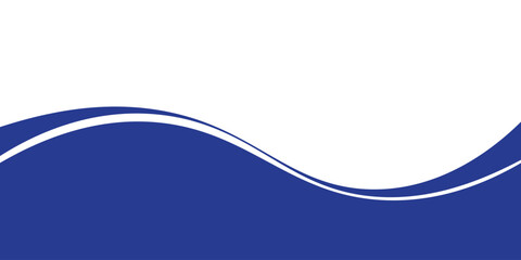 Frame of header, separator blue shape for website. Curve lines and wave divider for Top or Bottom page. Eps 10.
