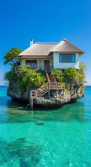 Island house sea view luxury vacation home tropical paradise oceanfront property stunning architecture