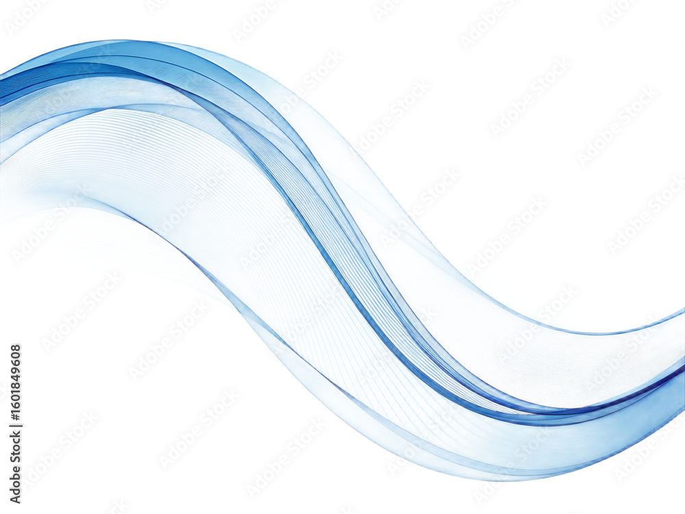 Poster abstract background featuring flowing blue lines on a black backdrop creating a wave like effect