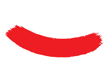 Red brush stroke on transparent background. Paint Stroke. Grunge Hand Painted Red Brush Strokes. Grunge Brushes. Dirty Artistic Design. Vector illustration. EPS 10