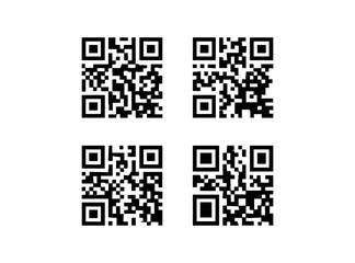 Fototapeta premium Unlock Secrets with Four Unique QR Codes for Quick Digital Access