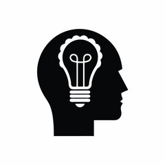 Idea vector silhouette illustration isolated on white background