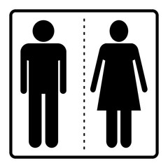 man and woman toilet sign