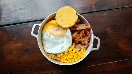 Cazuela paisa, typical dish from the Antioquia region of Colombia.