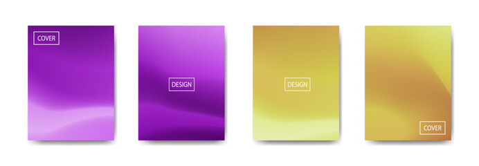 set of abstract background with beautiful gradation color, colorful background for poster flyer banner backdrop.vertical banner.cool fluid background vector illustration
