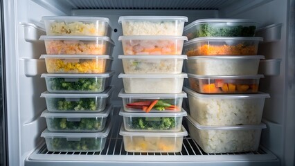 Organized Freezer Full of Healthy Frozen Homemade Meals