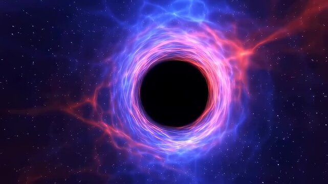 Visualizing the immense gravitational pull of a cosmic black hole in deep space