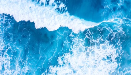Aerial view of ocean waves