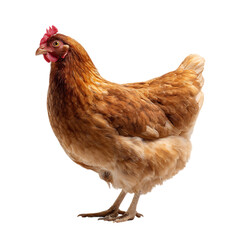 Fototapeta premium Brown hen on black background