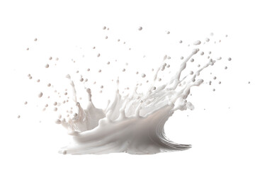 Realistic Milk Splash, isolated on transparent background.