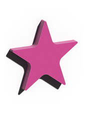 STARS 3D FLAT PINK