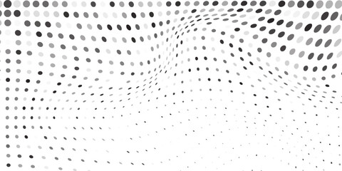Vector halftone gradient texture. Vanishing polka dot abstract simple art