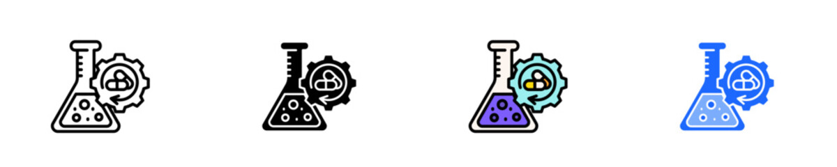Pharmaceutical Testing  Icon Set Multiple Stlye Collection