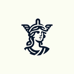 Athena Greek Goddess Logo