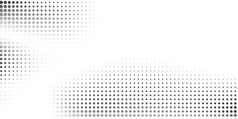 Dotted halftone gradient texture. Vanishing polka dot background simple art