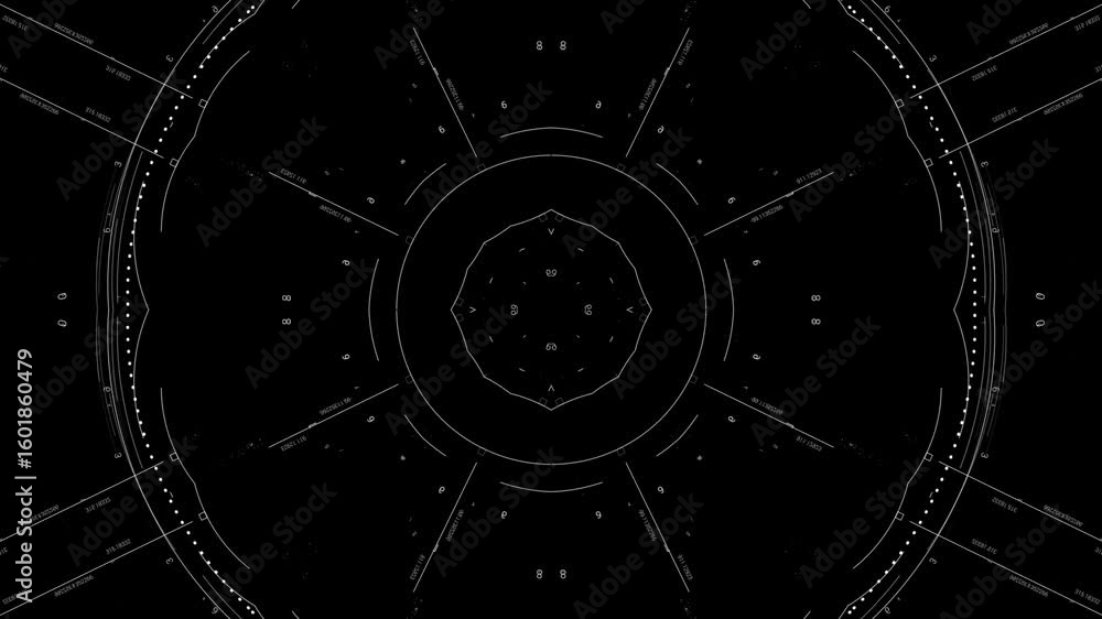 Poster hud target aim control, futuristic frame interface