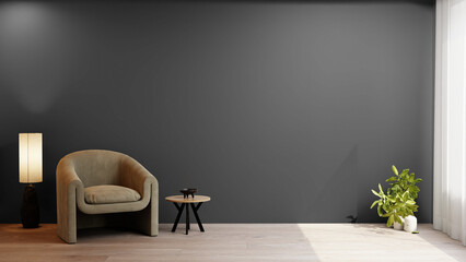 a chair and a table in a room
