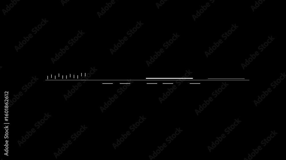 Poster futuristic tech line border animation