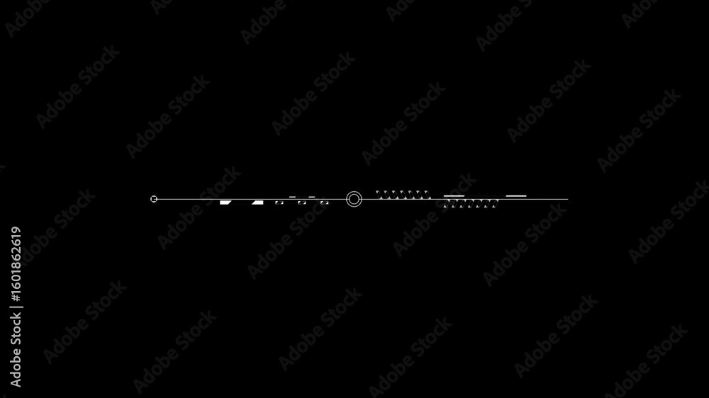 Poster futuristic tech line border animation