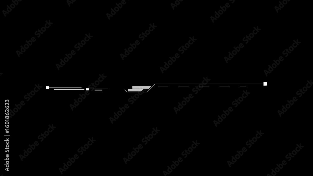 Poster futuristic tech line border animation