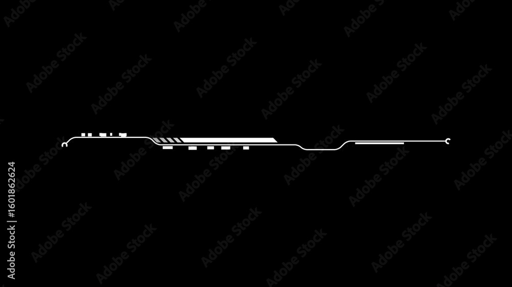 Poster futuristic tech line border animation