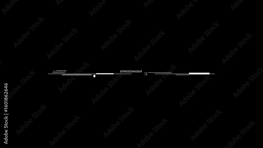 Poster futuristic tech line border animation